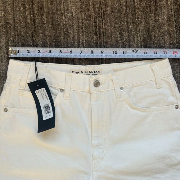 Nili Lotan Russel White Jean Shorts, Size 27, NWT - Picture 7 of 8